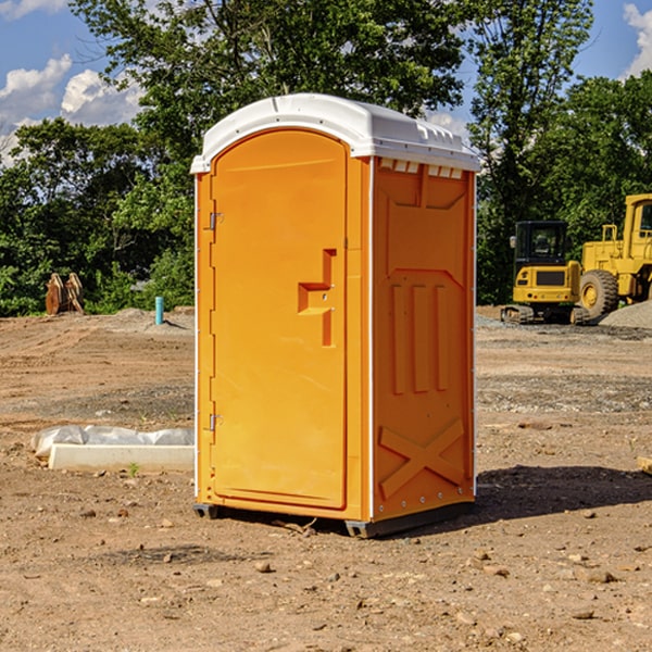 how often are the portable restrooms cleaned and serviced during a rental period in Cedartown Georgia